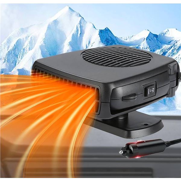 Car Heater 12V,150W Fast Heating and Cooling Fan Defroster Windshield Defogger Windscreen Heater, Po