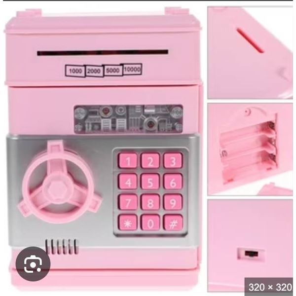 Number Bank with Coin and Bill Insertion and Digital Keypad