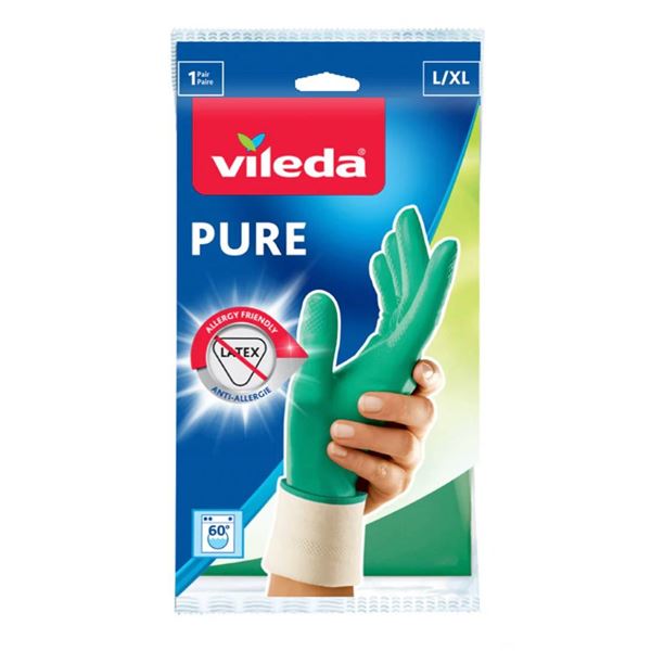 Vileda Pure Household Latex Free Gloves – Large/X-Large Lot of 5