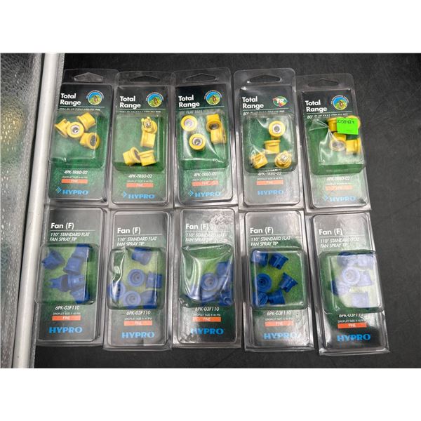 Lot of Hypro Fan Spray Tips Lot With Different Models and Sizes