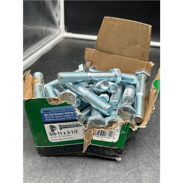 Lot of Grade 5 Hex Cap Screws 5/8-11 x 3-1/2 with Coarse Thread