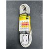 Image 3 : Shopro 12-Foot Indoor Extension Cord with 3 Outlets, 16/2 Gauge