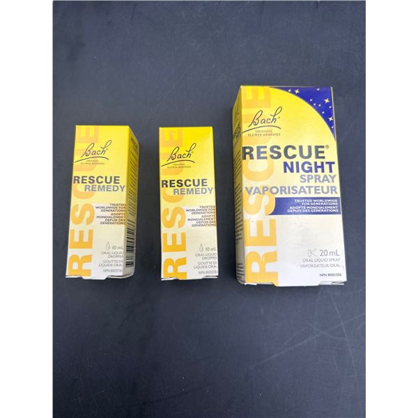 Lot of Bach Rescue Remedy 10mL and Rescue Night Spray 20mL