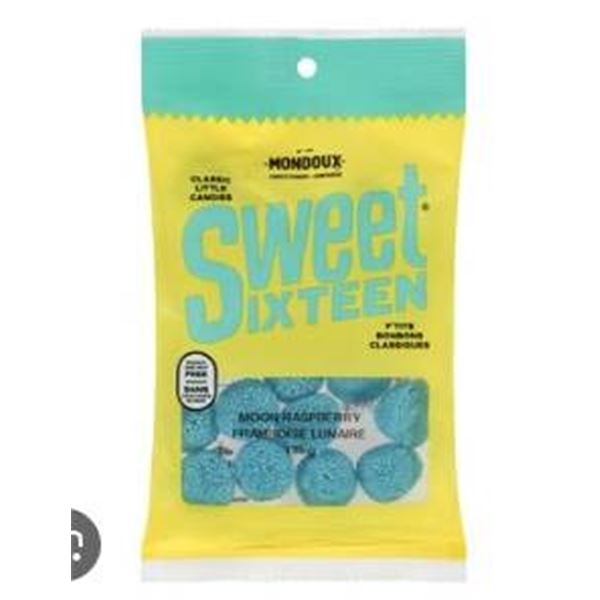 Sweet Sixteen Moon Raspberry Candies, 6 Units of 135g Each