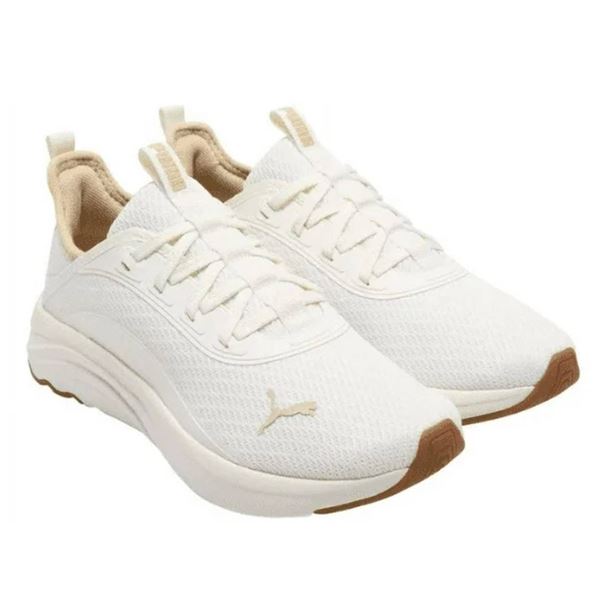 Puma Running Shoes Size US 10 White with Gold Details