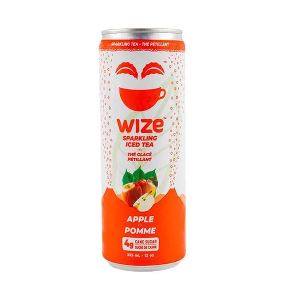 Wize Sparkling Apple Iced Tea, 355ml, 12 Cans