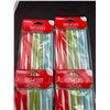 Image 2 : Lot of 4 Packs of Mulberry Touch of Cheer Reusable Straws 12pack