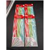 Image 1 : Lot of 4 Packs of Mulberry Touch of Cheer Reusable Straws 12pack