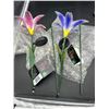 Image 1 : Lot of 2 Moonrays Solar Stake Light Lily Set With LED Light Features