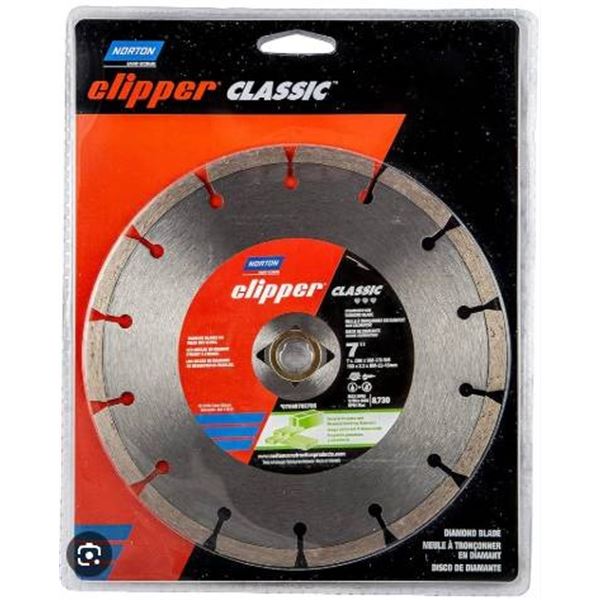 Norton Clipper Classic 7-Inch Segmented Diamond Blade for Wet or Dry Cutting