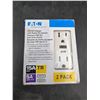 Image 2 : Eaton USB-A/C Charger with Duplex Receptacle, 15A 125V, 2 Pack