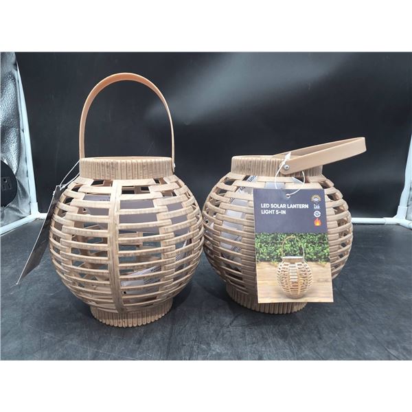 Two Tealight Holder Lantern Light Brown Decorative Lamps