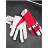 Image 3 : Watson Gloves The Knockout Style Red And White Work Gloves with Co-Op Branding