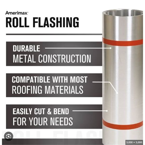 20 in x 10 ft Aluminum Flashing by Amerimax Home Products, Model 68420
