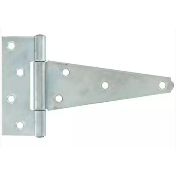 Hillman 851675 8-Inch Heavy T-Hinge, Zinc Finish, Pack of 5