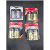 Image 1 : 4 Packs of D2 Size Eveready Gold and Energizer Batteries