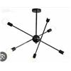 Image 1 : Modern Sputnik Chandelier, 16-Inch Height, Black Finish