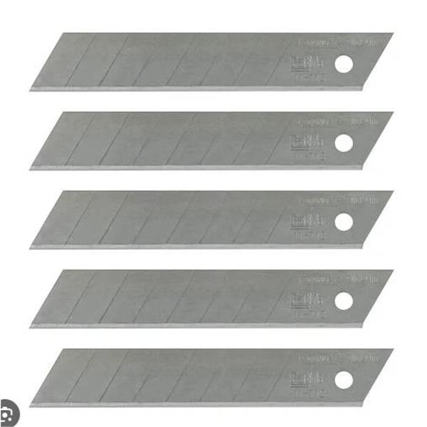 Stanley 18mm Snap-Off Blades – Lot of 5 Packs (10 Blades Each)