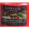 Image 1 : Candle-lite Holiday Berry Garland 10 oz Candle – Set of 4