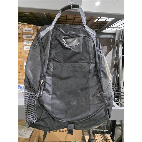 Black Mesh Backpack With Multiple Compartments and Adjustable Straps