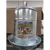 Image 2 : FARM-TUFF Galvanized Poultry Waterer, 2 Gallon Capacity – Double-Wall Poultry Fountain with