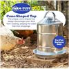 Image 1 : FARM-TUFF Galvanized Poultry Waterer, 2 Gallon Capacity – Double-Wall Poultry Fountain with