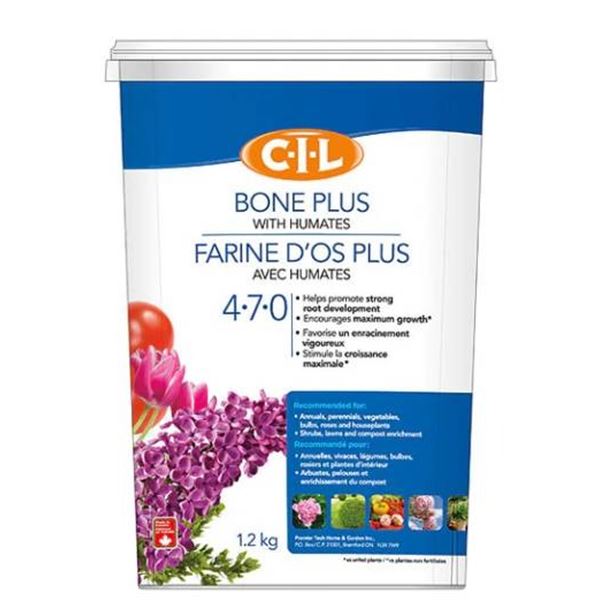 C-I-L Bone Plus 4-7-0 Fertilizer With Humates, 1.2 kg, Lot of 2