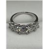 Image 3 : $2100 APPRAISED 3.6 CARAT .925 SILVER ANNIVERSARY RING