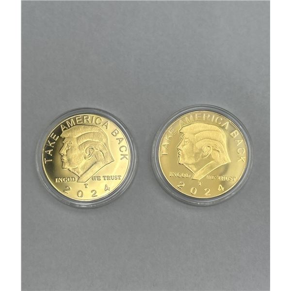 Trump ‘Take America Back’ 2024 Commemorative Coin Lot of 2