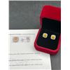 Image 3 : $1250 APPRAISED 2.0 CARAT YELLOW MOISSANITE EARRING SET