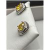 Image 4 : $1250 APPRAISED 2.0 CARAT YELLOW MOISSANITE EARRING SET