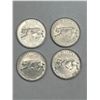 Image 2 : 4 -Canada 25-Cent SILVER Coins, 1967 Centennial Edition