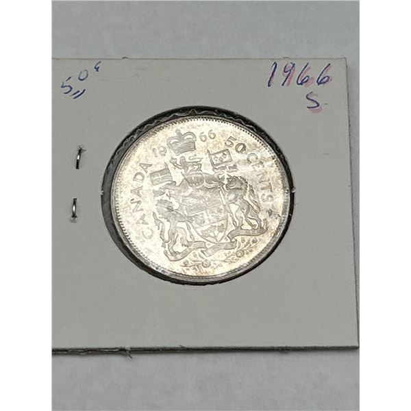 Canada 1966 Silver Half Dollar
