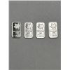 Image 1 : LOT of 4 –  1 Gram .999 Fine Silver Bars Featuring Maple Leaf Design
