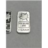 Image 2 : LOT of 4 –  1 Gram .999 Fine Silver Bars Featuring Maple Leaf Design