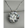 Image 1 : $7560 APPRAISED 20.0CARAT ROUND BRILLIANT CUT SOLITAIRE PENDANT & CHAIN