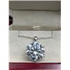 Image 4 : $7560 APPRAISED 20.0CARAT ROUND BRILLIANT CUT SOLITAIRE PENDANT & CHAIN