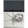 Image 5 : $7560 APPRAISED 20.0CARAT ROUND BRILLIANT CUT SOLITAIRE PENDANT & CHAIN