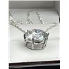 Image 6 : $7560 APPRAISED 20.0CARAT ROUND BRILLIANT CUT SOLITAIRE PENDANT & CHAIN