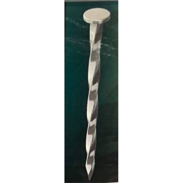 Lot of 2 Hillman Bright Spiral Nails 3-1/4 Inch, 1.5kg Each