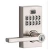 Image 1 : Weiser Kwikset SmartCode 10 Electronic Lever Keypad Lock Satin Nickel