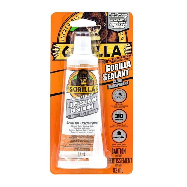 Gorilla Sealant 100 Percent Silicone 82 mL, Lot of 6