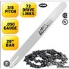 Image 1 : Laser 22641 20″ 3/8″ .050″ 72 DL Chainsaw Bar & Chain Combo