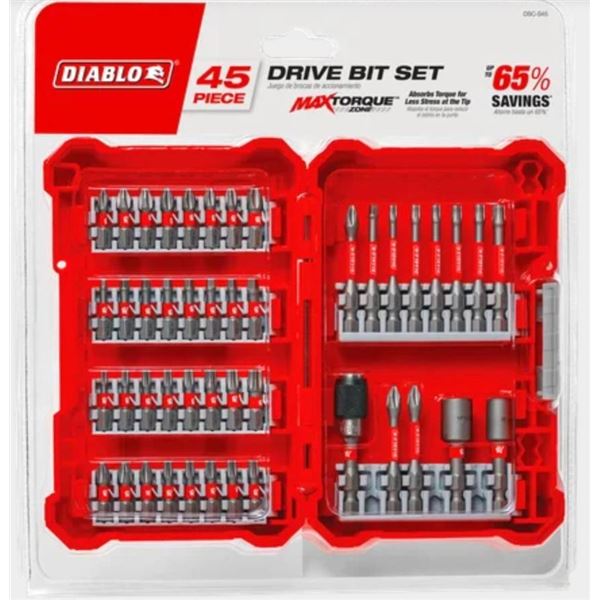 Diablo Drive Bit Set With 45 Pieces