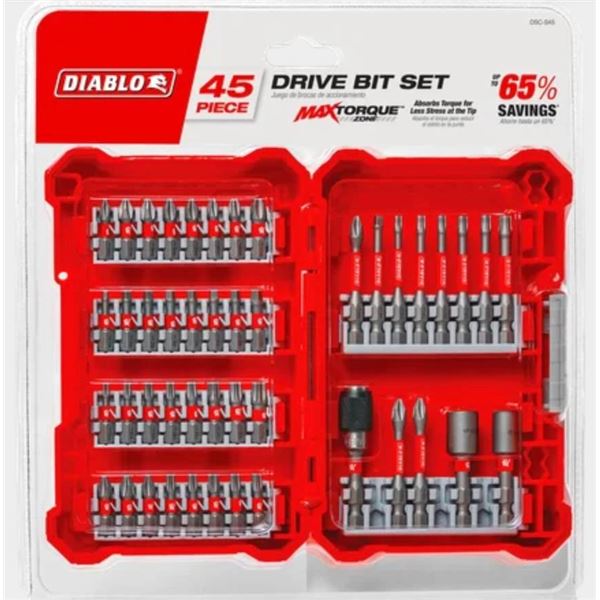 Diablo Drive Bit Set With 45 Pieces