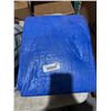 Image 1 : Durable Blue Tarp with Reinforced Material and Grommets