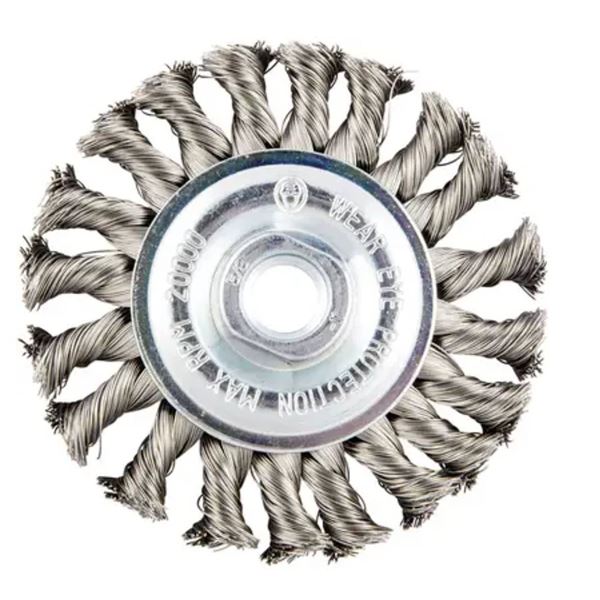 Norton 39020 Wire Wheel Brush, 4-inch, Stainless Steel