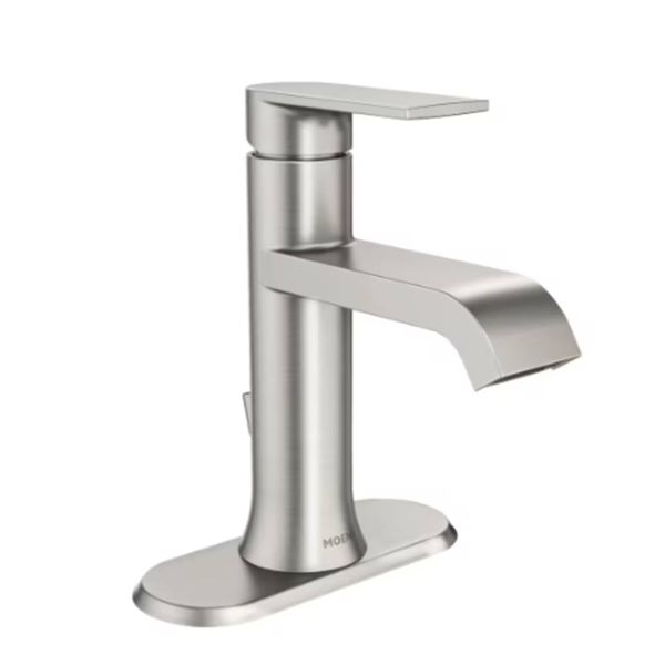MOEN Genta Single Handle 4-inch Centerset Bathroom Sink Faucet/Tap in Spot Resistant Brushed Nickel