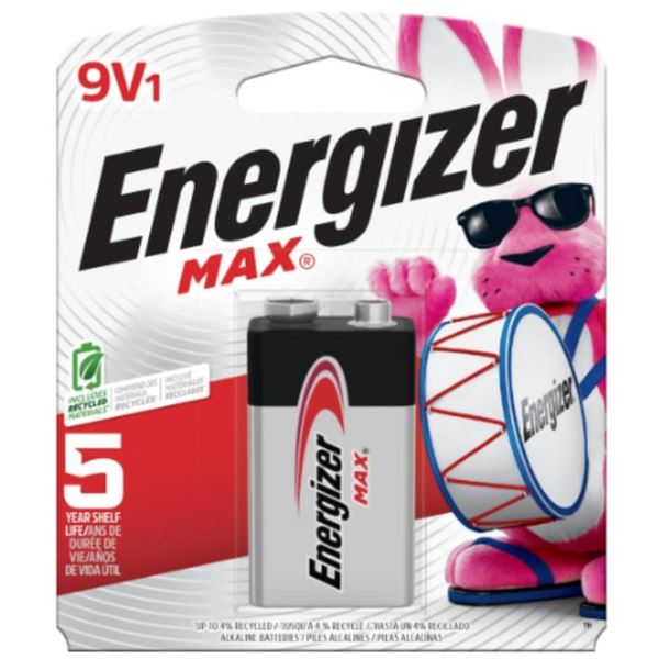 12 Energizer Max 2 Pack 9V Batteries and Mastercell AA 4 Pack Batteries