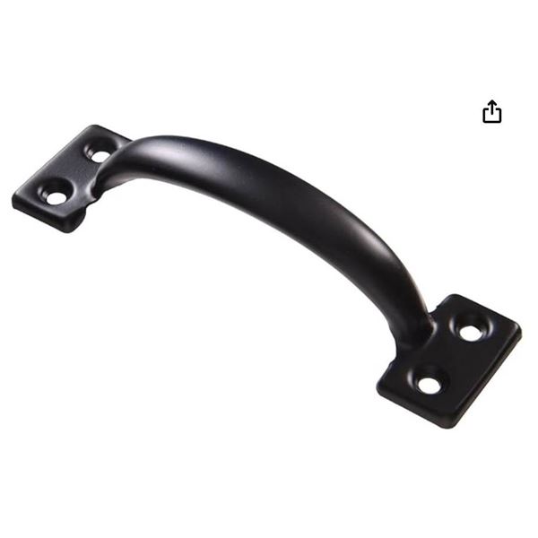 Lot of 3 Hillman 6-1/2 Inch Door Pulls in Black Finish